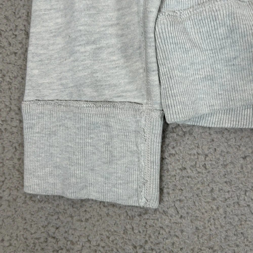 Abercrombie & Fitch‎ Mens Large Gray Embroidered Logo Pullover Hoodie Distressed